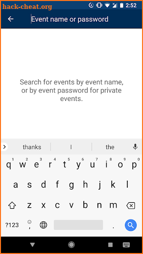 2U Events App screenshot