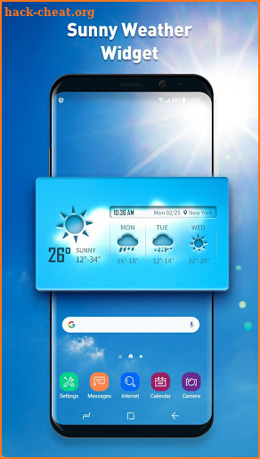 3-day weather forecast and widget screenshot