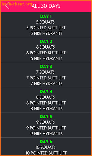 30 Day Butt Lift Challenge screenshot