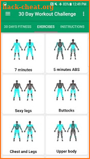 30 day full body fitness challenge screenshot