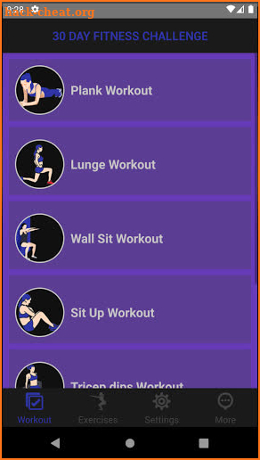 30 days fitness program vi screenshot