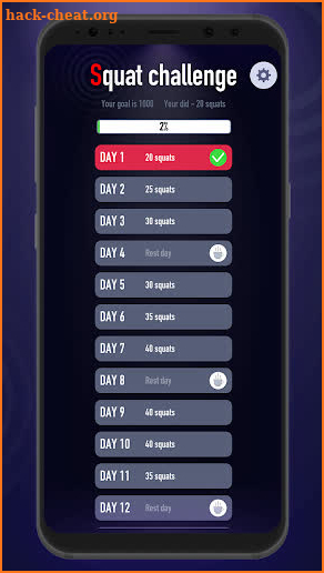 30 Days Squat Tracker screenshot