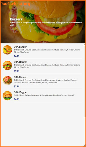 30A Burger screenshot