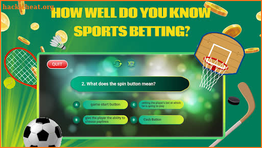 365 App: sports betting quiz screenshot
