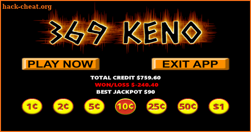 369 Vegas Style Keno screenshot