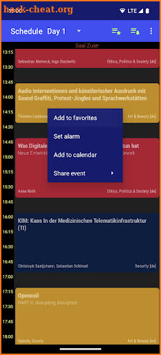 37C3 Schedule screenshot