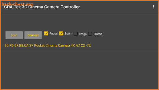 3C Pocket Cinema Camera 4K Controller screenshot