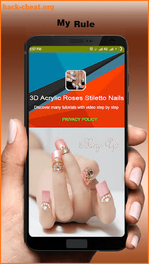 3D Acrylic Roses Stiletto Nails screenshot