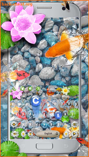 3D Aquarium  Koi Fish Keyboard Theme screenshot
