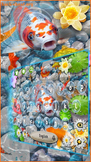 3D Aquarium  Koi Fish Keyboard Theme screenshot