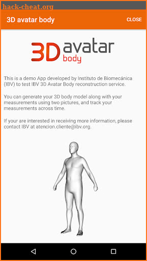 3D avatar body screenshot