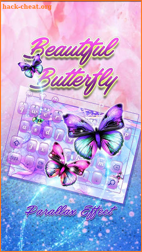 3D Beautiful Butterfly Parallax Keyboard Theme screenshot