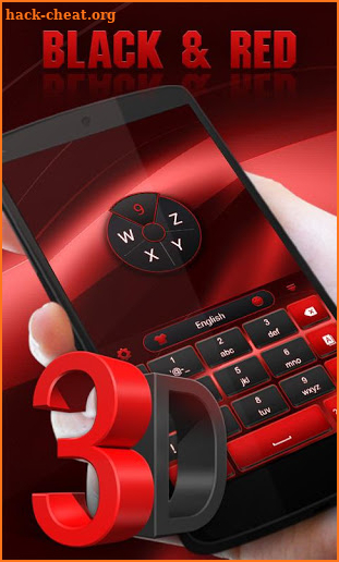 3D Black and Red GO Keyboard Theme screenshot