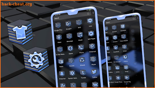 3D Black Cube Theme screenshot