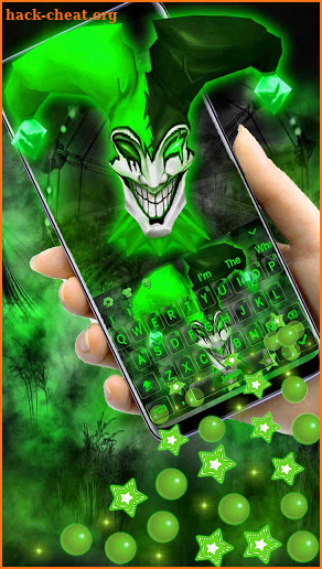 3D Black Green Clown Gravity Keyboard screenshot