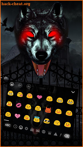3D Black Ice Wolf Keyboard Theme screenshot