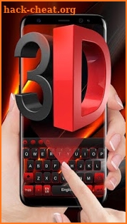 3D Black Red Keyboard screenshot