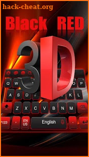 3D Black Red Keyboard screenshot