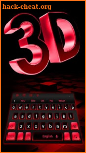 3D Black Red Keyboard Theme screenshot