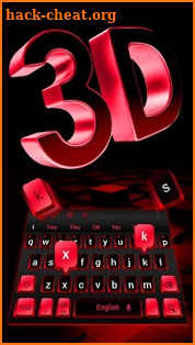 3D Black Red Keyboard Theme screenshot