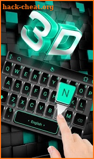 3D Black Tech Keyboard Theme screenshot
