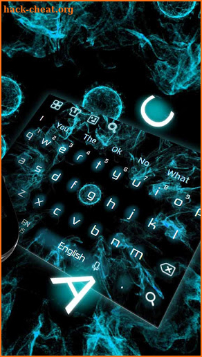 3D Blue Tech Keyboard screenshot