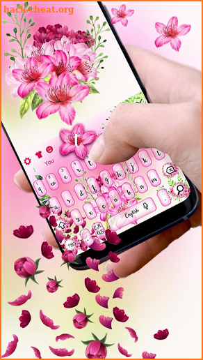 3D Bright Colorful Flowers Keyboard screenshot