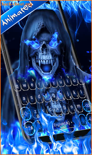 3D Brutal Skull Keyboard Theme screenshot