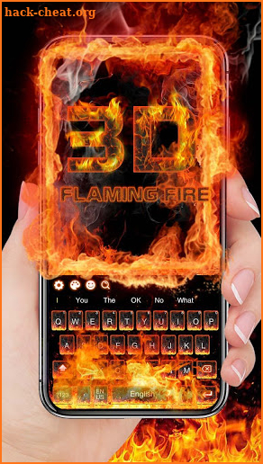 3D Burning Flaming Fire Keyboard screenshot