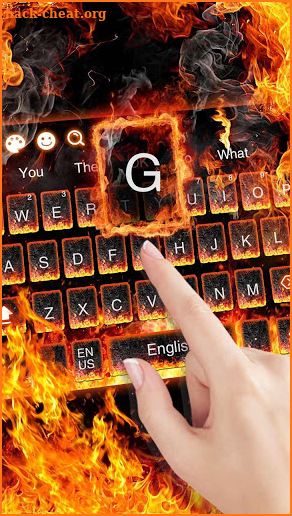 3D Burning Flaming Fire Keyboard screenshot