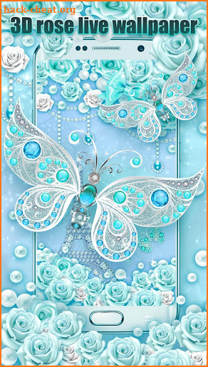 3D butterfly & rose live wallpaper theme screenshot