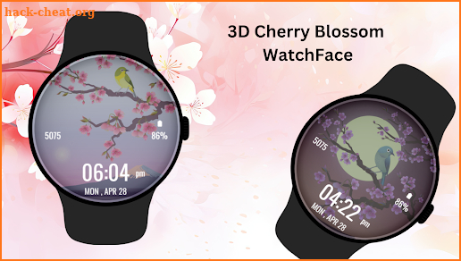 3D Cherry Blossom Watch Face screenshot