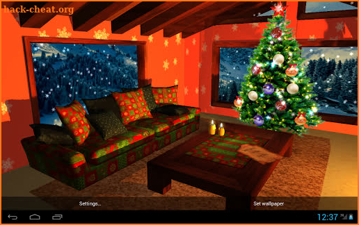 3D Christmas Fireplace HD Live Wallpaper screenshot