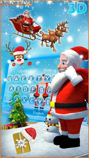 3D Christmas Santa Keyboard Theme screenshot