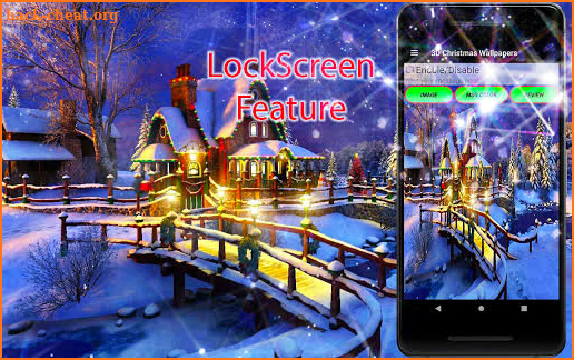 3D Christmas Wallpaper - Screen Lock, Sensor, Auto screenshot
