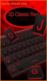3D Classic Red Black Keyboard Theme screenshot