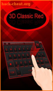 3D Classic Red Black Keyboard Theme screenshot