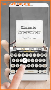 3D Classical Typewriter-Keyboard Music & GIF Emoji screenshot