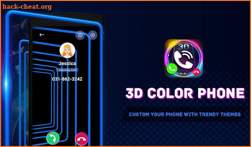 3D Color Phone 🤳 3D Call Screen Theme & Wallpaper screenshot