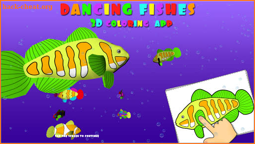 3D Coloring App Dancing Fishes screenshot