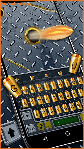 3D Cool Gun and Bullet Shooting Theme Keyboard screenshot