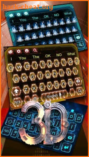 3D Cool Industrial-Style Keyboard screenshot