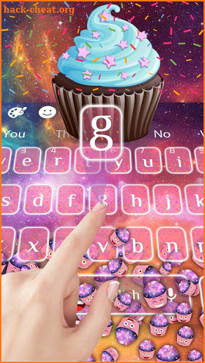 3D Cupcake Galaxy Gravity Keyboard Theme🎂 screenshot
