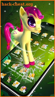 3D Cute Baby Pony theme screenshot