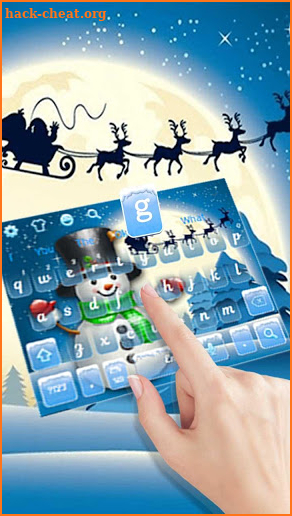 3D Cute Christmas Snow Man Keyboard Theme screenshot