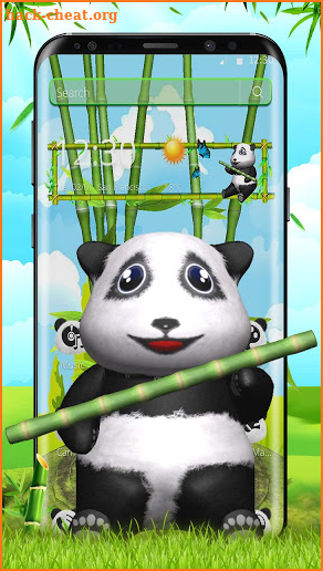 3D Cute Love Panda Theme screenshot