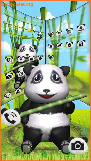 3D Cute Love Panda Theme screenshot