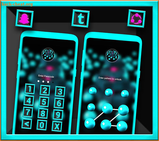 3D Cyan Ball and Cubes Launcher Theme screenshot