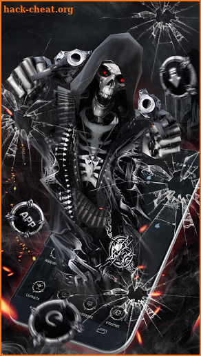 3D Death Skull Gun Theme screenshot