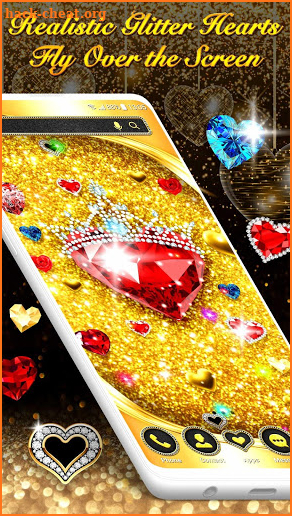 3D Diamond Heart Wallpaper screenshot